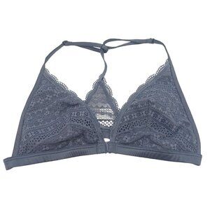 Victoria’s Secret Front Close Triangle Lace Bralette Blue Gray Women’s Size S